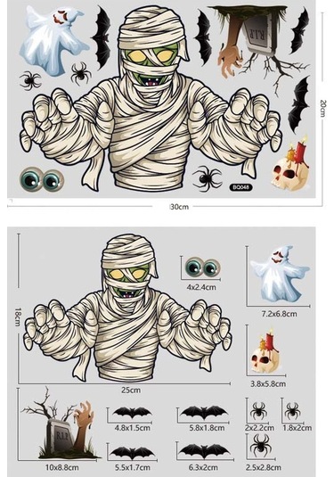 Dekorasyonu Statik Duvar Çıkartmaları Bq048 Mumya