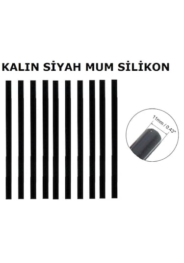 Four Season 1 Kg Siyah 11.3x300 Mm Kalın Çubuk Mum Silikon