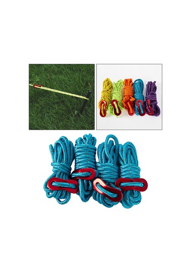 Suntek 4 Adet 6.65ft Gezi Yansıtıcı Naylon Kordon Çadır Mavi