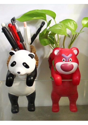 Tevdı Akvaryum Süsü Ve Kalemlık Panda Dekoru 198615357