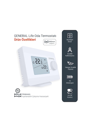 General HT250S RF Kablosuz Oda Termostatı