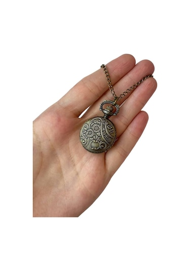 Harry Potter Saatli Deathly Hallows Çift Taraflı Kolye Çok REnkli