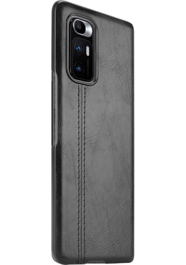 Xiaomi Mi Mix Fold Darbeye Dayanıklı Dikiş İnek Cilt Dokusu Pc + Pu + Tpu Kılıf