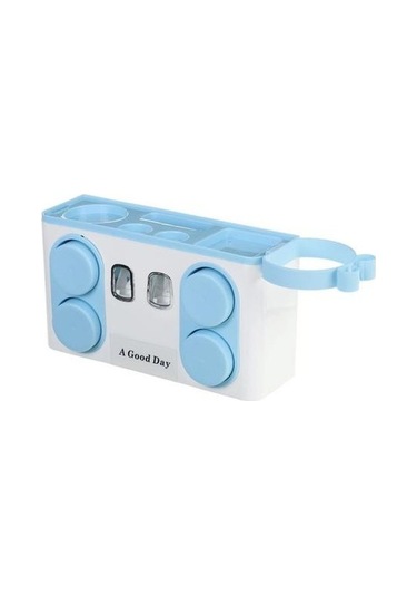 Willowhaven Otomatik Diş Macunu Dağıtıcı Duvara Montaj Diş Fırçası Tutucu Duvar Montaj Depolama Raf Banyo 2 Adet Beyaz Gri