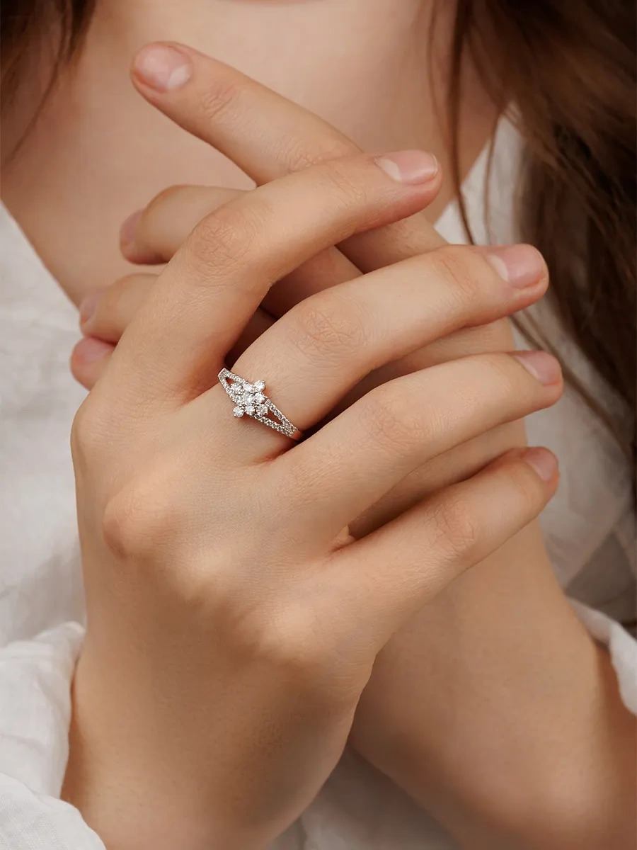 Veronika Jewelry Factory 925 Ayar Gümüş Pırlantalı Yüzük 420758732 Altın