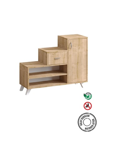 Decormet Retro Ayakkabı Dolabı Safir Meşe Safir Meşe