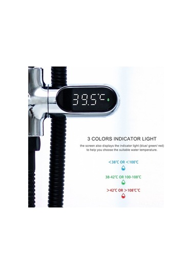 Fortunelane Banyo Sıcaklık Ölçer - Led Gösterge - 5-85 C - Çocuk & Yaşlı Dostu - Pil & Şarj Olmadan Kullanılabilir