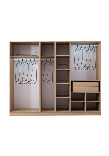 Alaska 6 Kapaklı Gardırop %100 Mdf