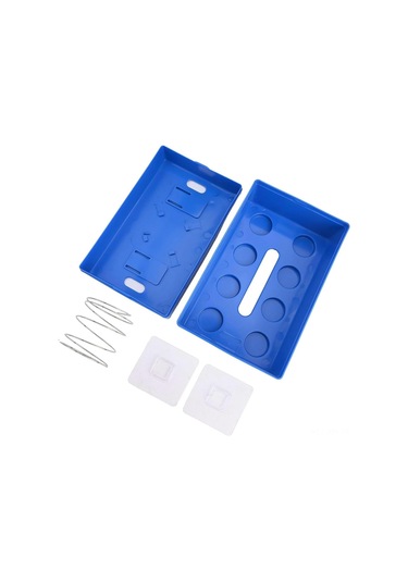 Ximistore9 Abs Malzeme Blok Desenli Dekoratif Havlu Kutusu - Duvar Veya Masaüstü Çok Amaçlı Organizer Mavi