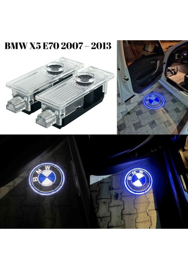 Bmw X5 E70 2007 2013 Uyumlu Kapı Altı Led Aydınlatma Araca Özel 3 Boyutlu Logo Lazer Işık 2li Set