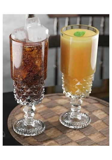 6 Lı Kristal Cam Kahve Yanı Bardağı Meşrubat Bardağı Bardak