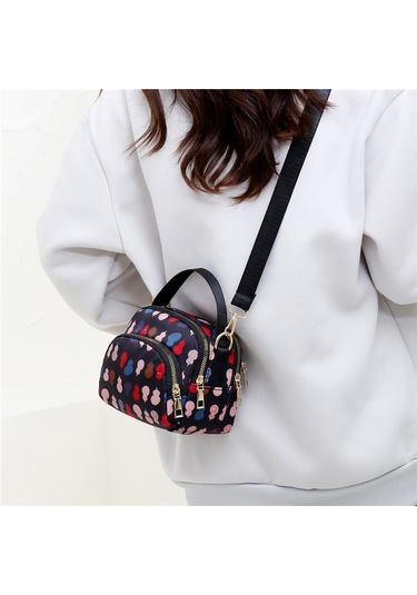 Casual Kadın Çiçekli Büyük Kapasiteli Omuz Çantası-küçük Elma Çok Renkli