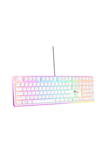 Royal Kludge Rk918 Red Switch Beyaz Pbt Rgb Kablolu Us Gaming Mekanik Klavye