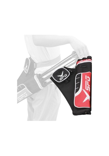 Pazly Suntek Okçuluk Cebi Ok Yay Çantası Sadak 3 Tüplü Kırmızı Spor Model