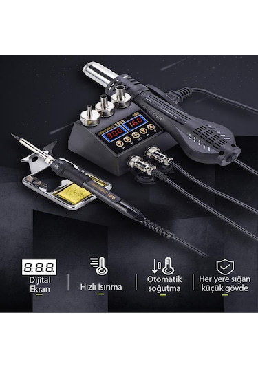 Exeo Havya Sıcak Hava Üflemeli Havya İstasyonu Lehim Makinesi