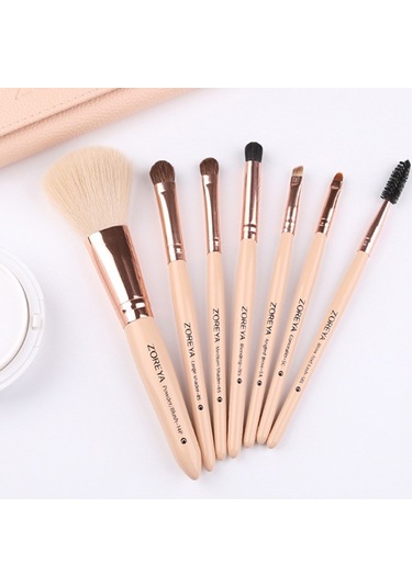 Sones Zoreya 7'si 1 Arada Makyaj Fırçası Seti Fırça Allık Fırçası Fondöten Fırçası Makyaj Fırçası Çantası Yeni Ten Rengi
