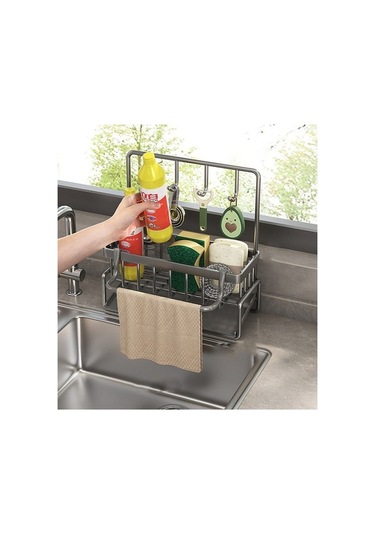 Dancemonkey Lichen Mutfak Duvara Monte Edilebilir Çok Fonksiyonlu Raf, Gri Lo Gri