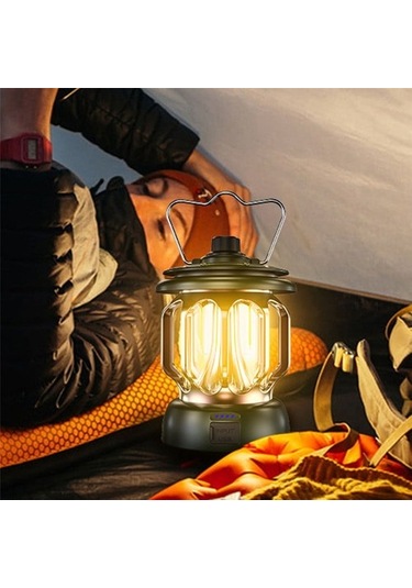 Szypzstore 3500 Ma Açık Kamp Işık Led Retro At Fener Taşınabilir Çadır Uygun Usb Şarj Jzwu0k Siyah