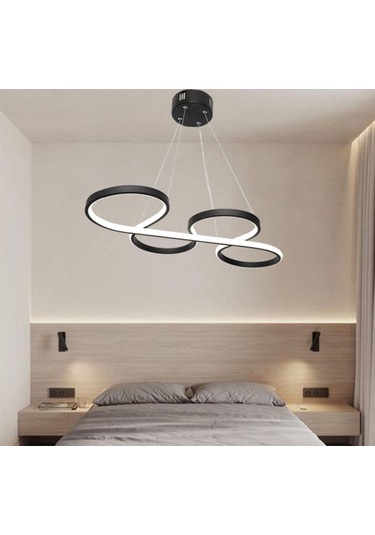 Tt025-Sy Tt Aydınlatma Yılan Modeli Mat Siyah Led Avize