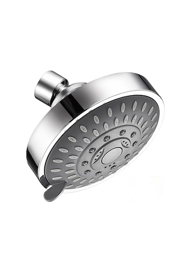 Ramidos Duş Başlığı Yüksek Basınçlı 4 İnç 5 Ayarlı Duş Başlığı Üst Spreyi Gümüş