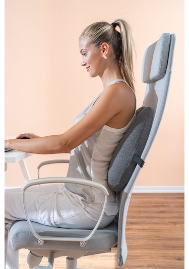 Ortopedik Visco Lüx Bel Yastığı Ofis Araba Koltuk Yastığı Bel Destek Minderi 39x39x11 Cm