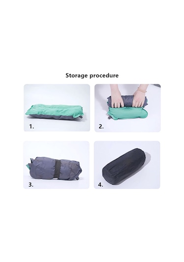 Şişme Sünger Yastık Kamp Seyahat Yastık Kumaş + Tpu Kafa Dayanağı Yastık 001