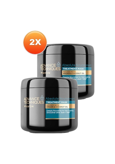 Avon Advance Techniques Argan & Hindistan Cevizi Yağı İçeren Saç Maskesi 2 x 375 ML