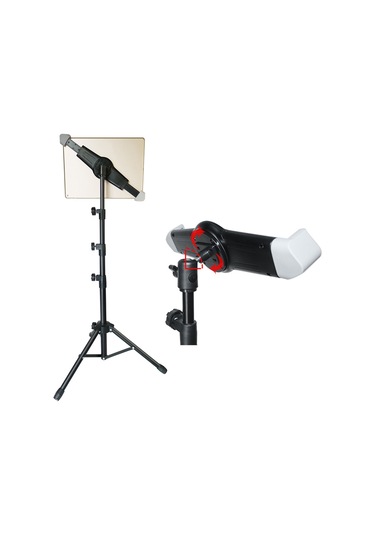 Canlı Yayın Video Çekimi İçin 311v23 Geri Çekilebilir Ayarlanabilir Tablet Tripod Standı