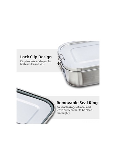 Xindoker 304 Çelik 800ml Leakproof Yemek Kutusu - Ayarlanabilir Bölmeli, Yemek Saklama, Okul/ofis İçin, Buzaçlık Ve Bulaşık Makinesine Uygun