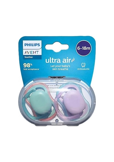 Philips Avent SCF085/16 Ultra Air Desensiz Emzik 6-18 Ay Bebek Mavisi - Beyaz