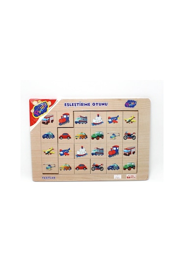 Playwood Ahşap Eğitici 4 Çeşit Eşleştirme Hayvanlar/Oyuncaklar/Ta