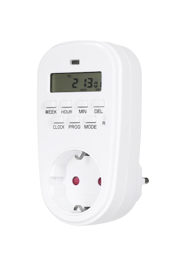 Wezone Akıllı Zaman Kontrolü Perde Soketi - Otomatik Açma/kapama, Enerji Tasarrufu, 220-240v Avrupa Standartı, Yangın Dayanıklı