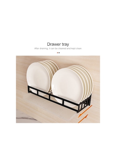 Sones Paslanmaz Çelik Duvara Monte Mutfak Rafı Asılı Baharatlık Siyah