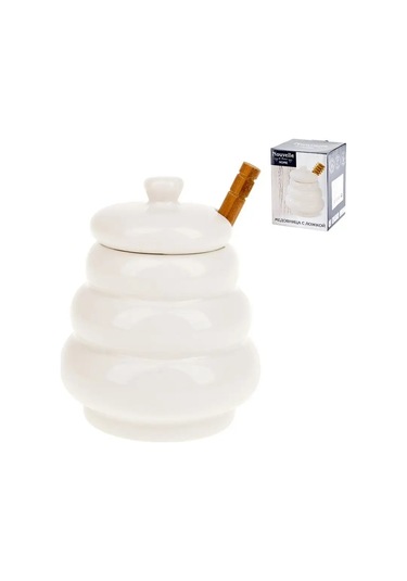 Nouvelle "naturel" Kaşıkla Bal Kabı, 380 Ml 163874536 Beyaz