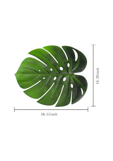Yuntech01 Yeşil Evak Yapımı Kaplumbağa Yaprağı Desenli Anti Kayma Isı Yalıtımlı Yemek Masası Matı Tek Adet Yeşil