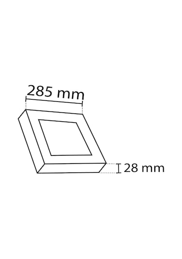 24w/6500k S.ü Led Panel Armatür Kare Beyaz Noas Beyaz