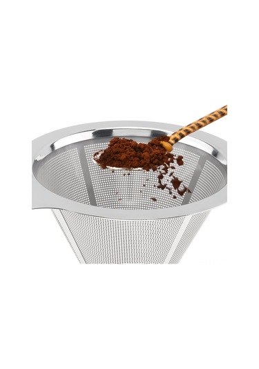 Kosona 304 Paslanmaz Çelik Kahve Filtresi, Kağıt Olmadan Tekrarlı Kullanım, 2-4 Bardak Kapasitesi, Isıya Dayanıklı, Kolay Temizlenir Kırmızı Sarı