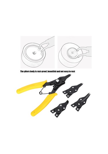 Honmex Dört İşlevli İç-dış Çemberli Pense Seti - Ergonomik Plastik Saplı, Pas Koruyucu, Kolay Montaj Ve Demontaj