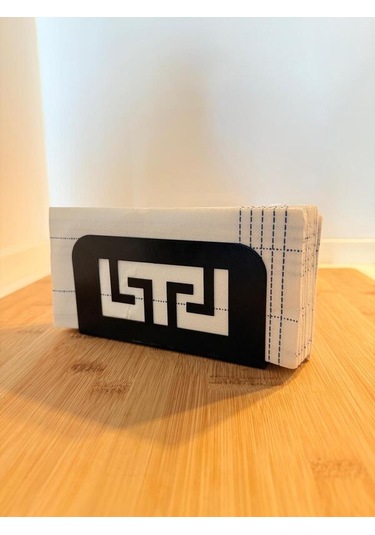 Metal Mat Siyah Peçetlik Paslanmaz Çelik Modern Peçelik Siyah Peç