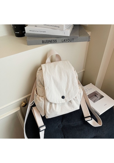 Çiftler İçin Şık Unisex Sırt Çantası - Su Geçirmez, Çok Fonksiyonlu, Hafif Ve Minimalist Sevimli Çanta Beyaz