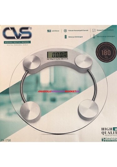 Cvs Dijital Baskül Dn Tartı Banyo Baskülü Lcd Ekran 180 KG