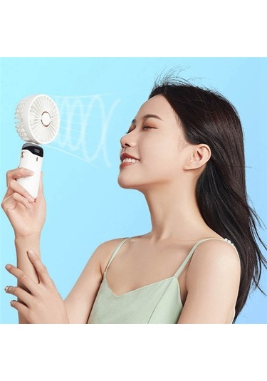 Taşınabilir El Fanı Ofis Masaüstü Çok Fonksiyonlu Katlanır Çift Başlı Küçük Fan, Boyun Ipi Pe51c3 Var Ayaklı Mor 5 Adetten Az