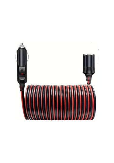 Honeybeeshop 8ft 2 5 Metre Erkekten Dişi Araba Fiş Uzatma Kablosu 16awg 12v 24v Led Işık Araba Lastik Pompası Hava Kompresörü İçin