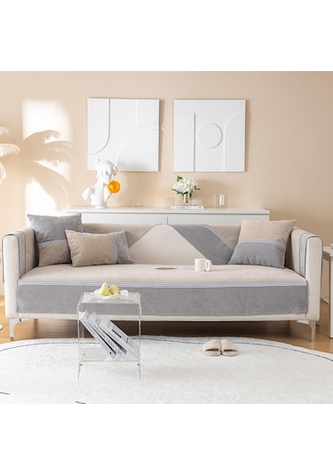 Haki Su Geçirmez Kanepe Kapakları Kaymaz Kanepe Minderi Oturma Odası Ev Dekor İçin Evrensel Kanepe Kapakları 70x70cm s