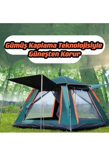 Shufa Tenteli 4 Kişilik Kamp Çadırı 210 210 140cm Koyu Yeşil