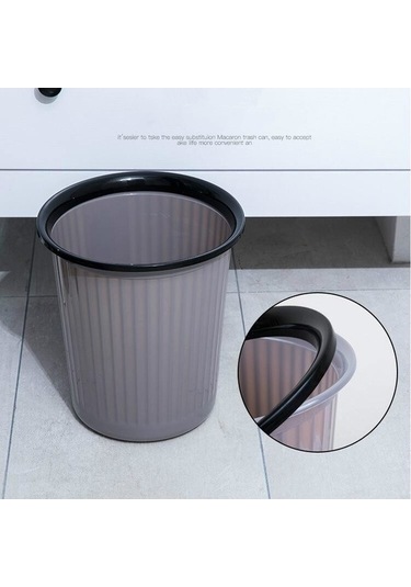 Tongxida Xinermei Mutfak Banyo Ev Plastik Çöp Kutusu, Boyut: 28x26x19cm Gri Gri