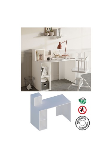 Decormet Buca Çalışma Masası Beyaz Diğer