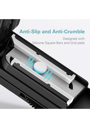 Aubyhe Siyah Çoklu İlaç Kesici - 2-15mm Boyutları, Hassas Kesim, 1/2-1/8 Parçalara Ayırma, Kaymazsız Silikon Taban Diğer