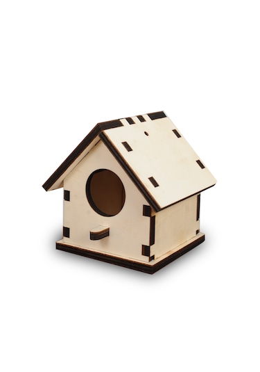 Vedemo Ahşap Kuş Evi Kuş Yuvası 10 x 10 x 12 CM