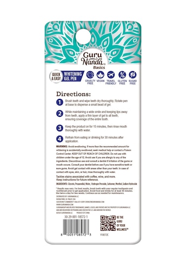 Gurunanda Whitening Gel Pen Diş Beyazlatma Kalemi Jel 1.8ml